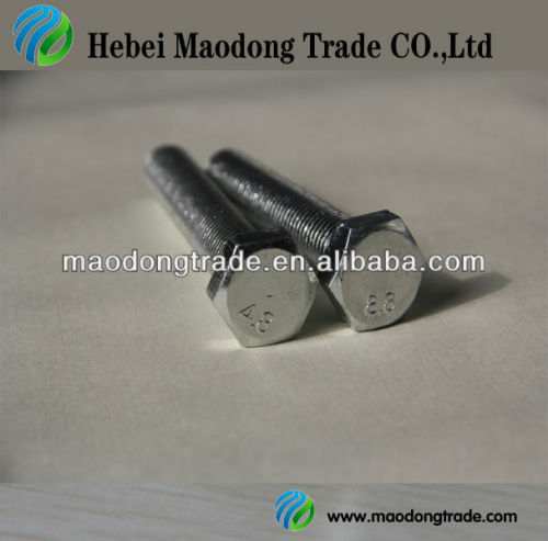 Hot galvanised standard DIN933 hex bolt