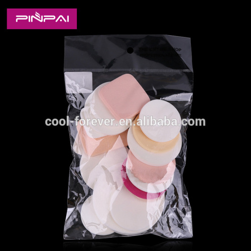 18pcs round and square shape mix sizes powder puff