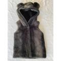 Baby's Fake Fur Body Warmer With Hood