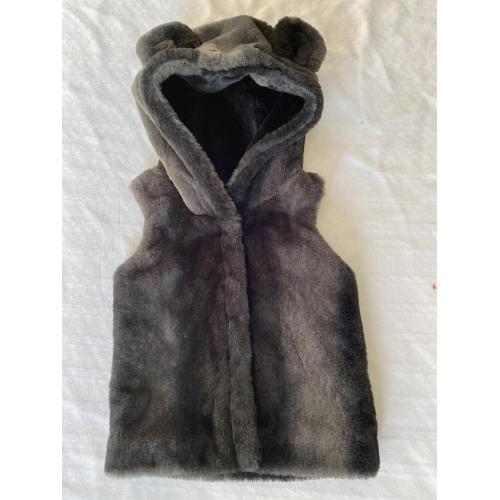 Baby Fake Fur Body Warmer mit Kapuze