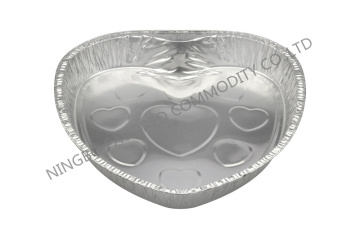 Aluminium foil container large heart pan