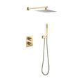 Brushed Gold Consealed Thermostat Shower Faucet