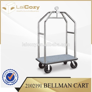 Special design used hotel luggage trolley from China supplier/hotel trolley cart/stainless lugggage trolley