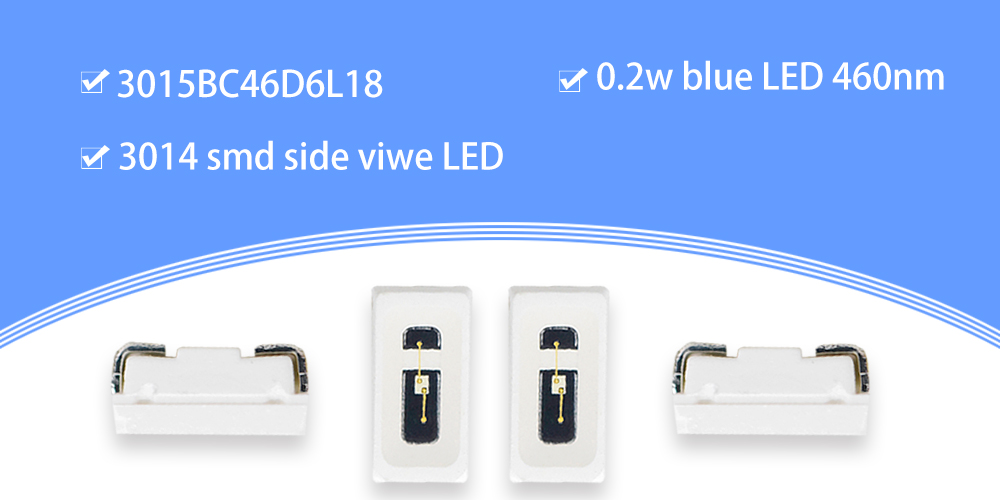 3015BC46D6L18 Super Bright 460nm Blue 3014 Side View LED