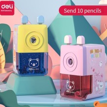 High-Quality Deli 64201 Hand Crank Pencil Sharpener for Art Students