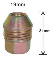Open dual thread acorn lug nuts