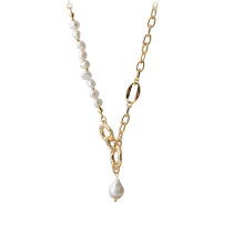 Luxury Natural Pearl Pendant Necklace Women's Temperament