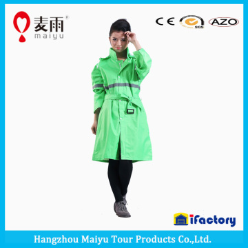 MAIYU waterproof polyester windbreak women raincoat