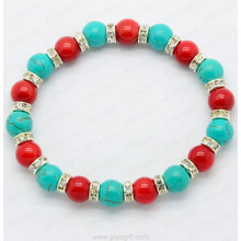 Bracelet Turquoise Corail Rouge