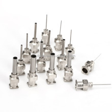 Double Needle Tube Metal Dispensing Needles 18G-30G Twin Cannula Metal Tip