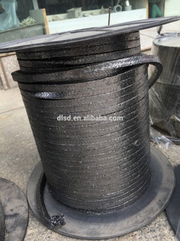 Pure Graphite Gland Packing with Inconel Wire Made In China Supplier black