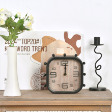 Retro Iron Frame Numbers Clock