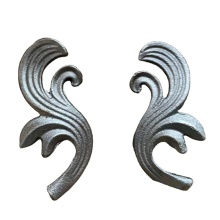 Cast Iron Fence or Gate Decor with Leaves and Flowers