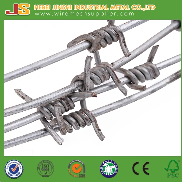 14 Gauge Galvanized Twisted Barbed Wire