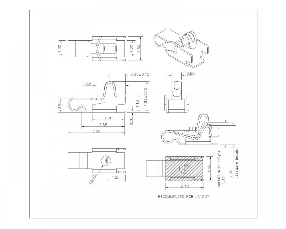 SF-035-XX-06 Palec sprężynowy L 3,5 mm