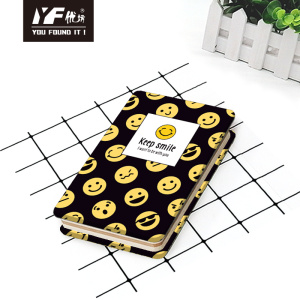 Custom keep smile style cute metal cover notebook diary​ hardcover diary