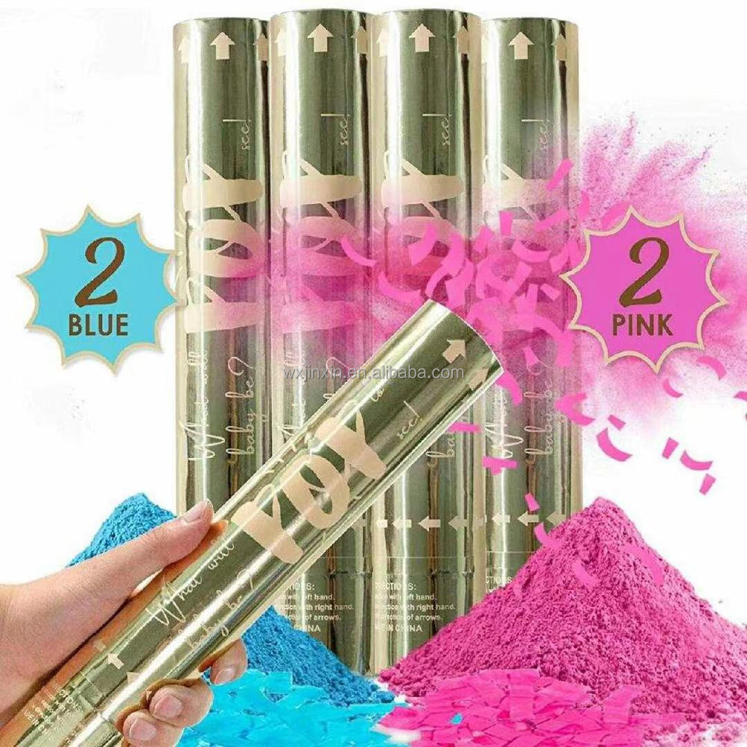 TOP Gender reveal wedding decorations  fire crackers  Tissue Paper  streamers  gender reveal confetti PARTY POPPER