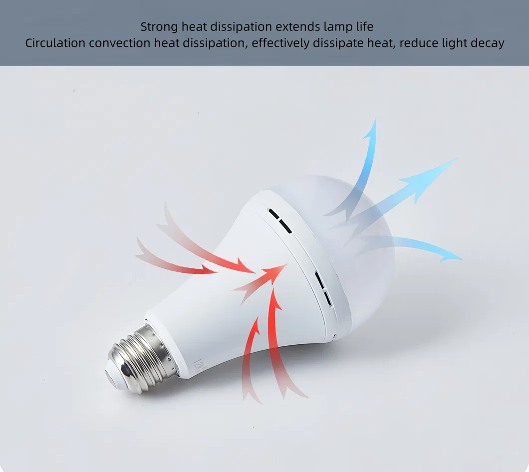 Rechargeable Emergency LED Bulb Light with Built-in Battery