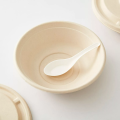 Sugarcane Pulp Bowl with Natural Compostable Design