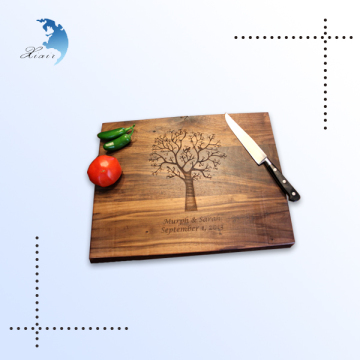 Custom design embossing antique finished kitchen engraved bamboo cutting board