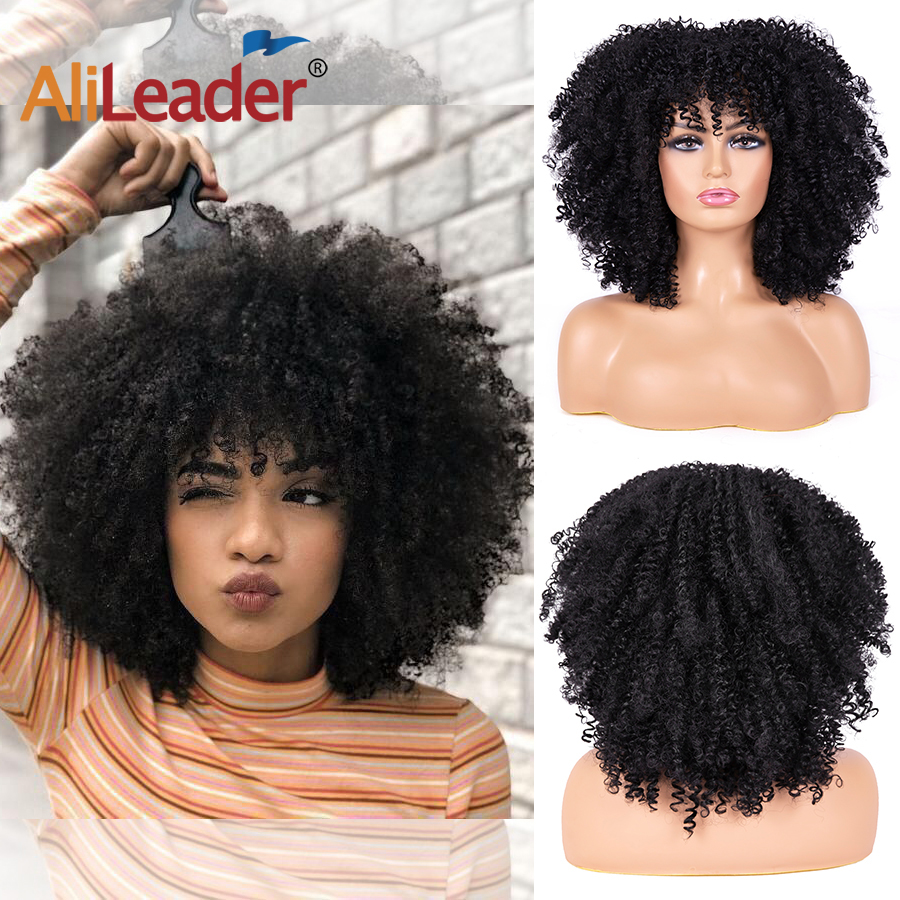 Cheap Synthetic Hair Short Kinky Curly Afro Wigs