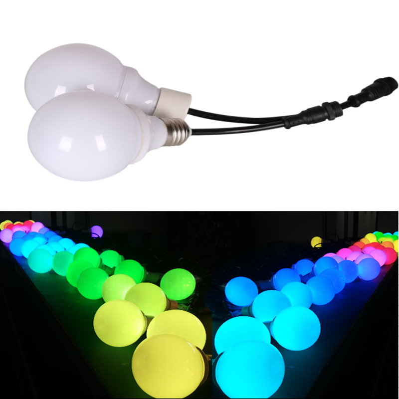 Rund DMX512 SMD RGB 3D LED -pærelys