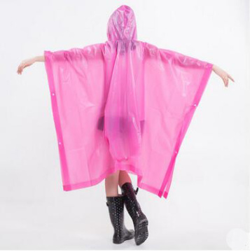 Reusable Youth Pink Rain Poncho