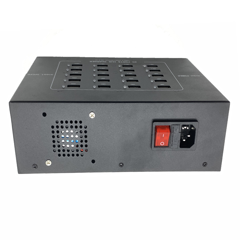 The 20-port usb2.0 charging hub is displayed at the power-on point The 20-port usb2.0 charging hub is displayed at the power-on point