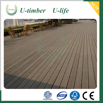 Cheapest timber grain wood plastic composite flooring hollow decking boards