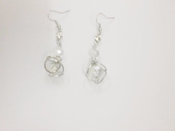 Earring, Metal Bead Fashion Earring, Crystal Earring Glass Beads Jewelry Wholesale PT2168