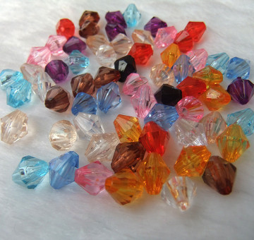 Acrylic bicone faced Beads 6mm Size for Jewellery Making & Crafting Supplies