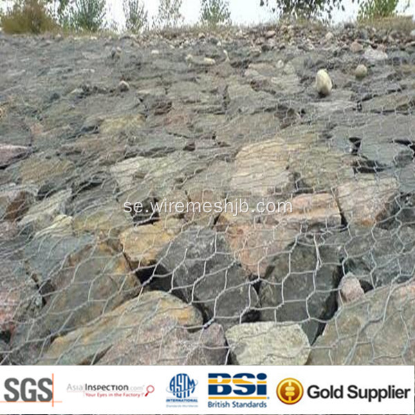 3,0 mm galvaniserad Gabion korg för River Bank Project