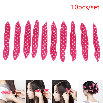 10PCS Flexible Soft Pillow Hair Rollers DIY Sponge Hair Curler Rollers Wave Point Foam Hair Curler Rollers Night Sleep