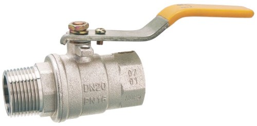 Mannelijke vrouwelijke lever Nickel Plated Messing Gas Ball Valve