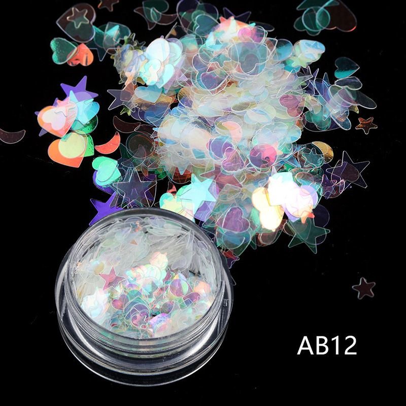 Iridescent and holographic Chunky glitters  for cosmetics, make up, nail art, decoration all festivals,craft, toys etc