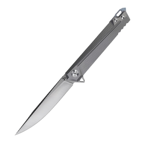 Lovecký kapesní nůž s titanovou rukojetí S35VN s klipem