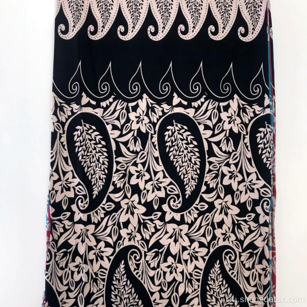30-е годы Более широкий дизайн с принтом Span Rayon Fabric