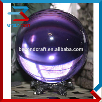 Large purple color crystal ball,80mm crystal ball