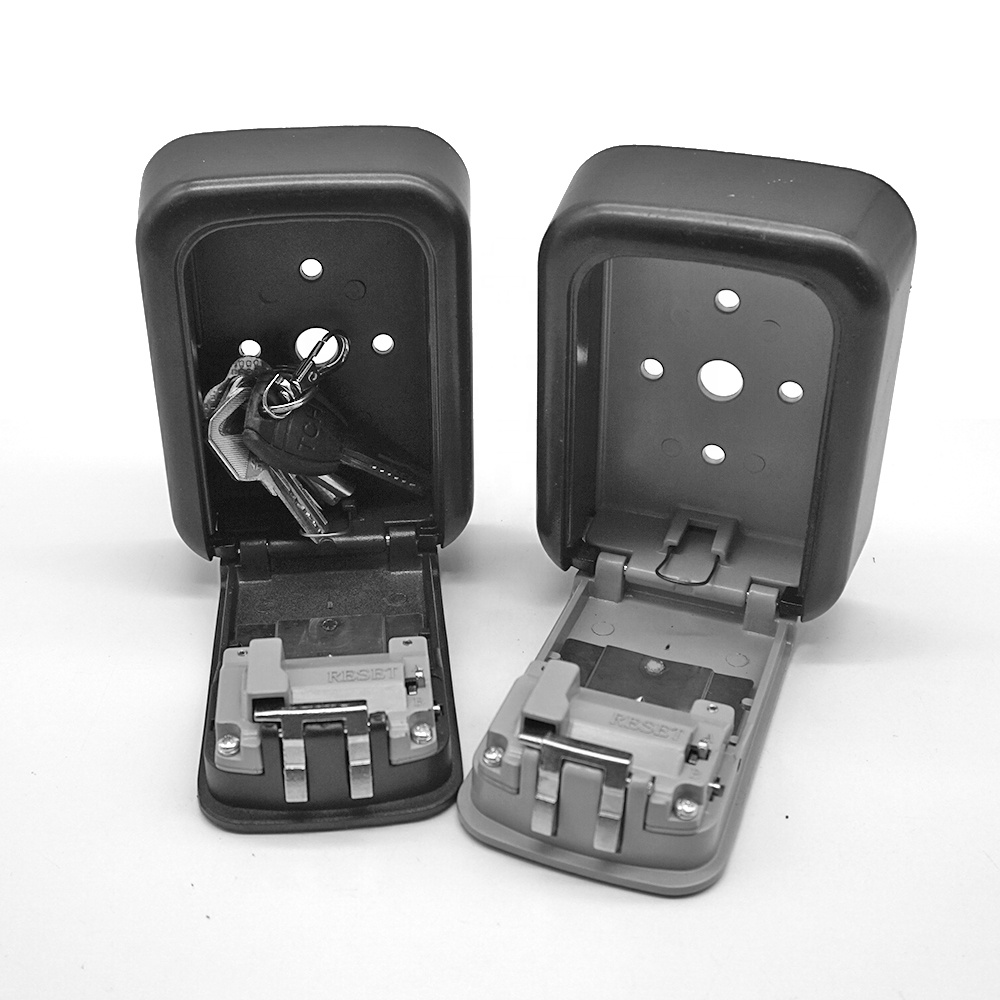High zinc alloy posscode safe box key lock wall mounted key storage safe box with 4 screws