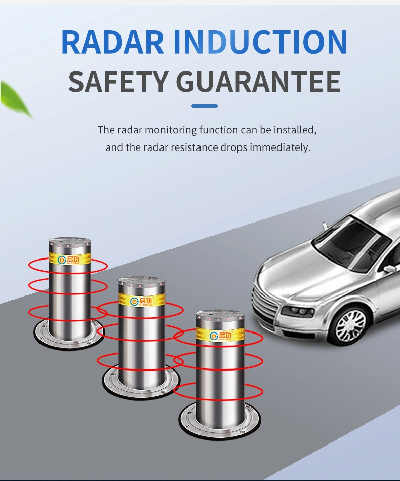 2020 Full Automatic Stainless Steel LED Hydraulic Road Rising Bollard Barrier Lifting Column Blocker
