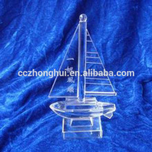 Decorative crystal ship model