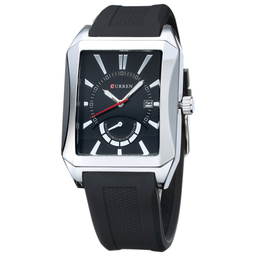 CURREN Silicon Band Waterproof Men Quartz Watch