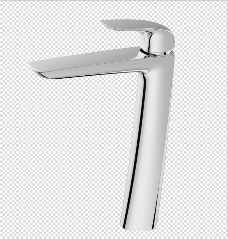 Desk-mounted modern design high washbasin mixer