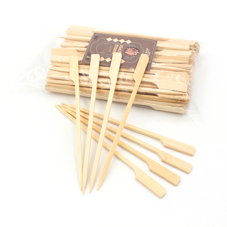 Factory supplying bamboo sticks gun skewers with brand logo