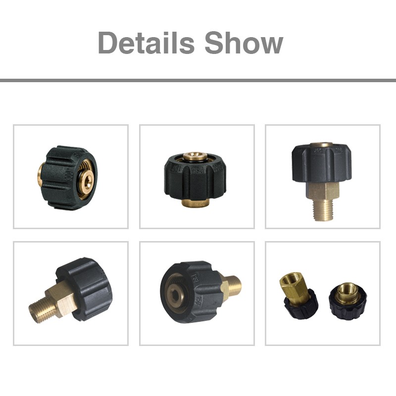 Sneeuwschuimkanon M22*1.5-14 Snelle connector /messing Quick Connect