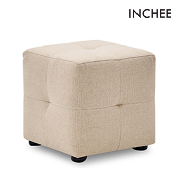 Modern Fabric Square Stool For Living Room Bedroom
