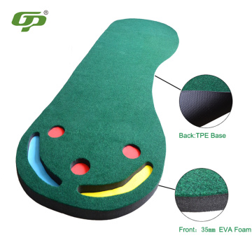 Golf interior putting green matt par tres