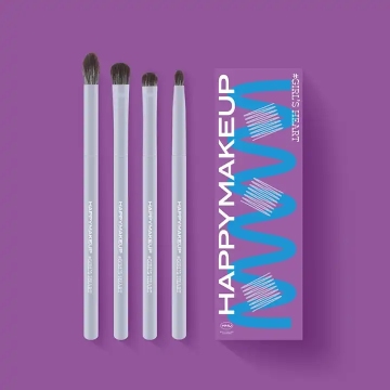 Happymakeup 24-Hour Shipping Vegan Eye Shadow Blending Brush Set