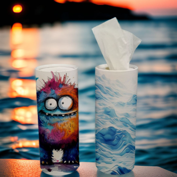 Cylinder Tissues Tubular Facial Tissues Soft 2ply Paper