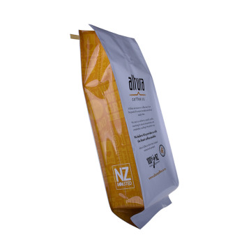 Bolsa de café biodegradable con escudete lateral para café de 12 oz